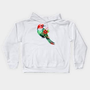 Fairy Christmas Bird Kids Hoodie